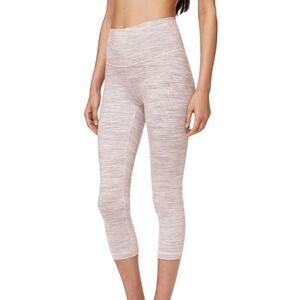 Lululemon Wunder Under Crop 21" Wee Are From Space Pink Bliss Vintage Mauve